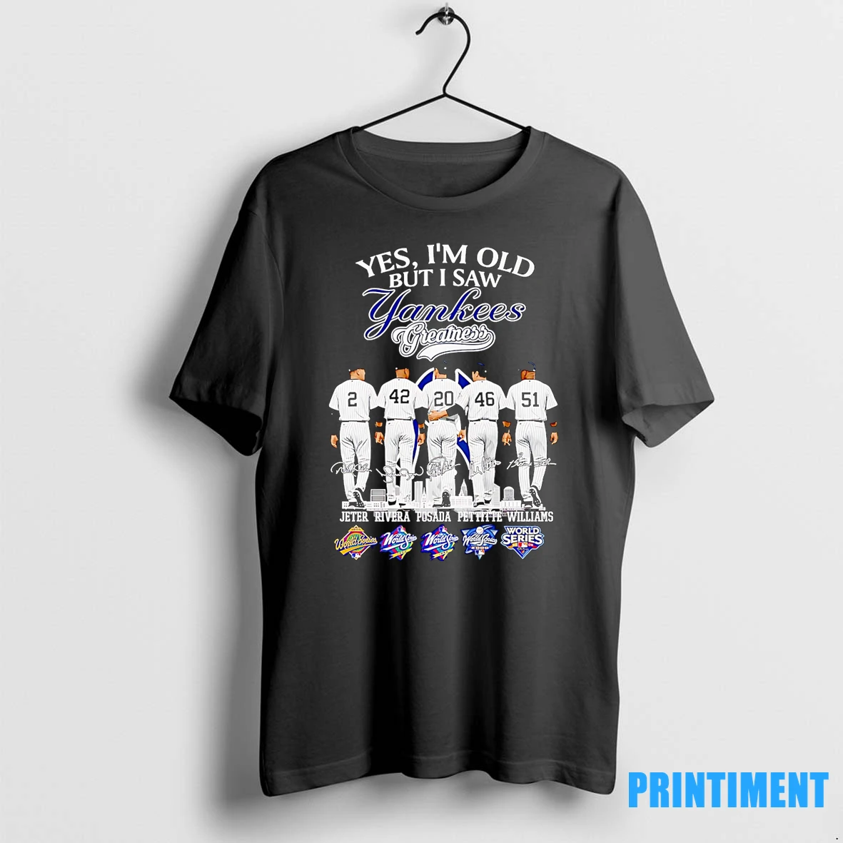 Yes Im Old But I Saw Yankees Greatness Jeter Rivera Posada Pettitte And Williams Tshirts Sweater Hoodie