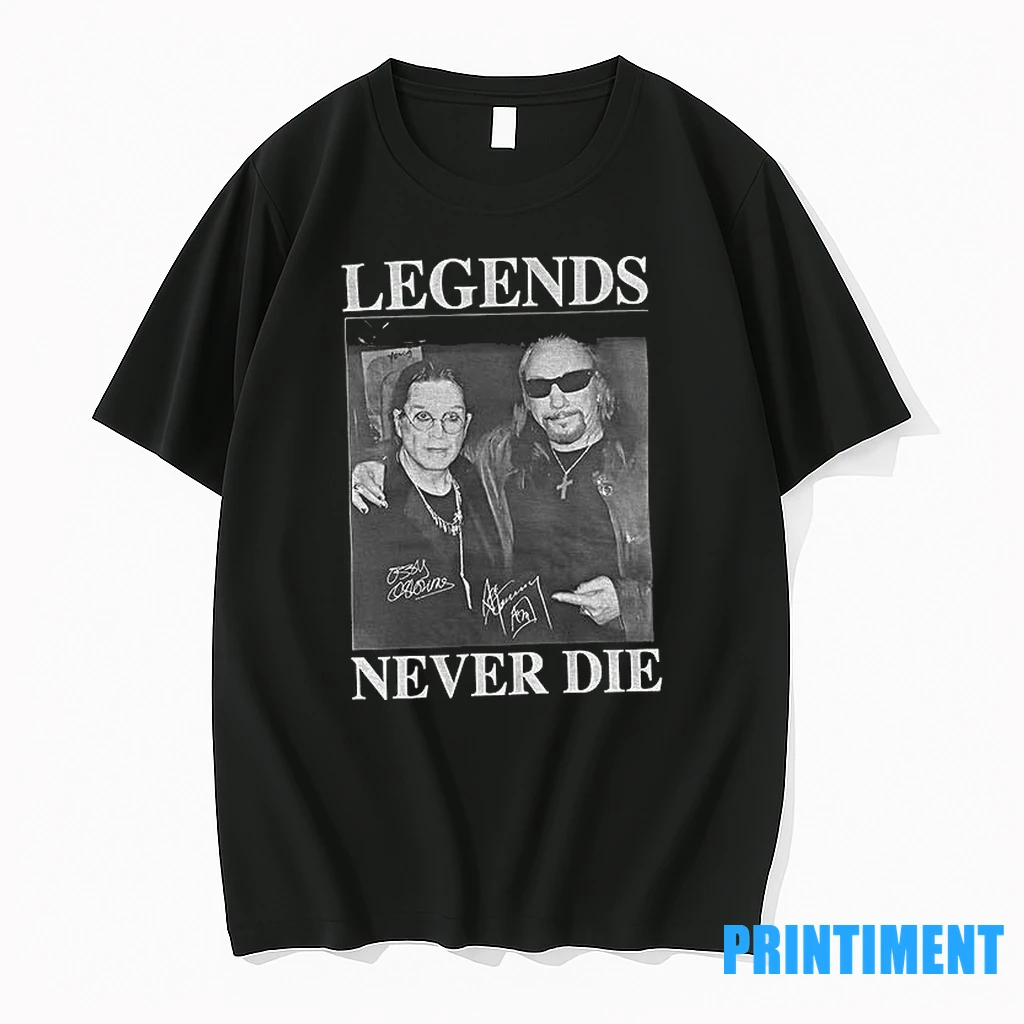 Lwniogmo Legend Never Die Ozzy Osbourne And Ace Frehley Music Signature Tshirts Sweater Hoodie