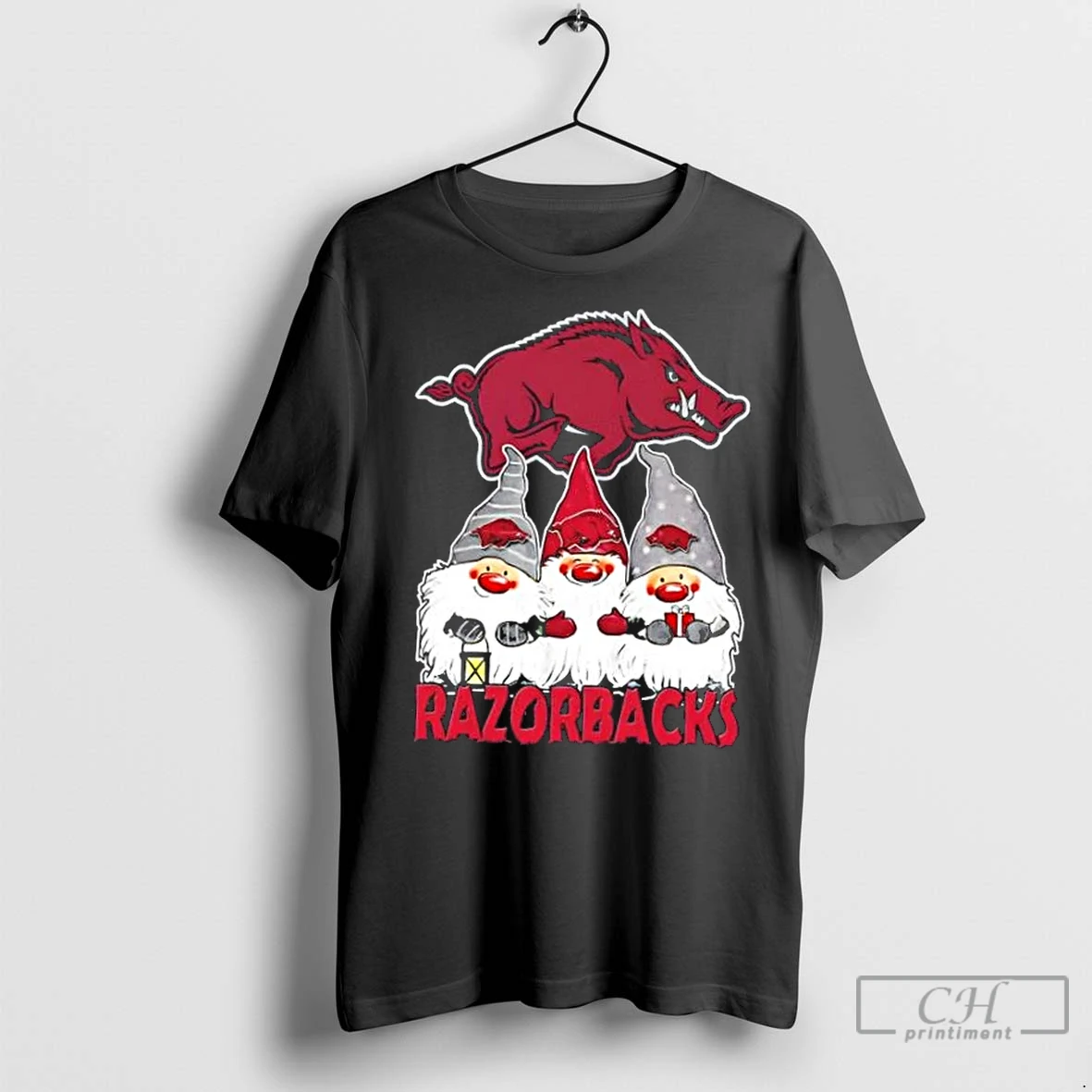 Classic Arkansas Razorbacks X Gnomes Xmas Christmas T Shirt