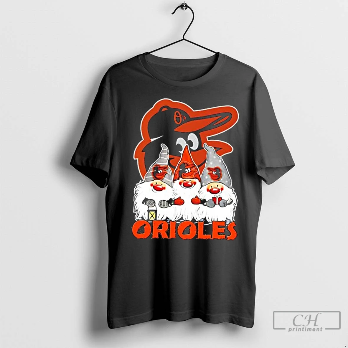 Classic Baltimore Orioles X Gnomes Xmas Christmas T Shirt