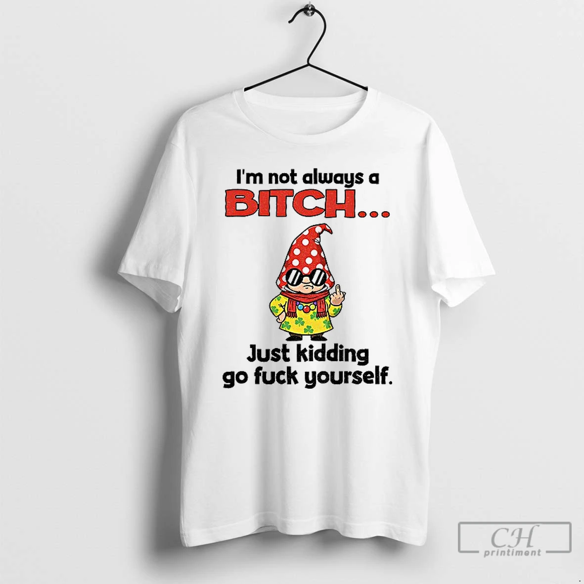 Classic Gnome Middle Finger Im Not Always A Bitch Just Kidding Go Fuck Yourself T Shirts Hoodie