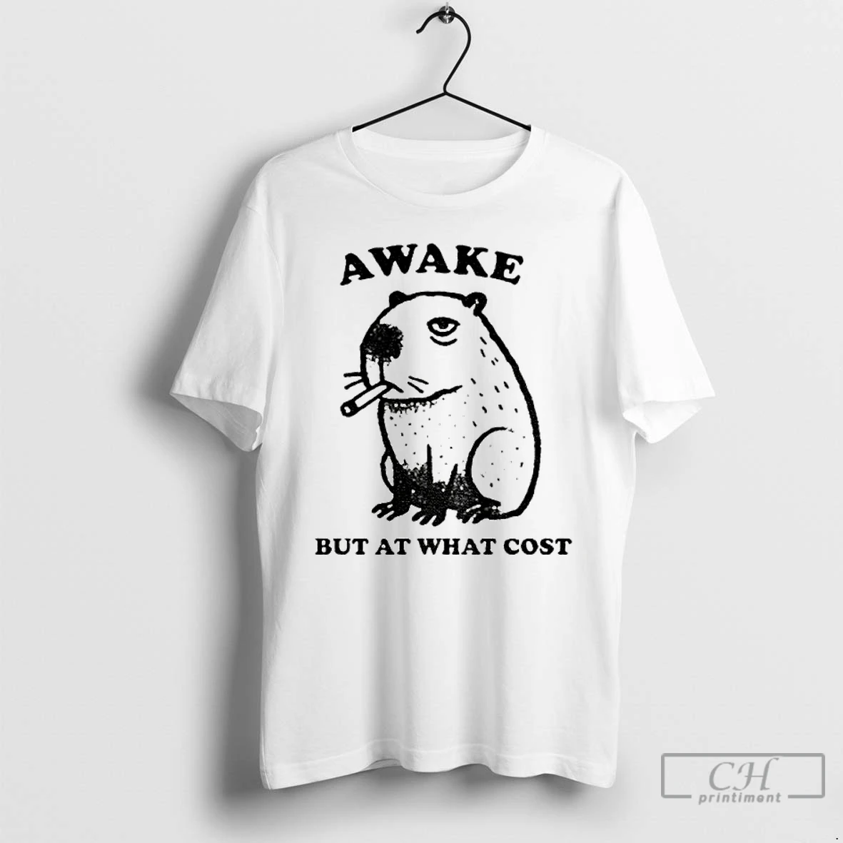 Classic Smoking Capybara Waffle But At What Cost T Shirts Hoodie