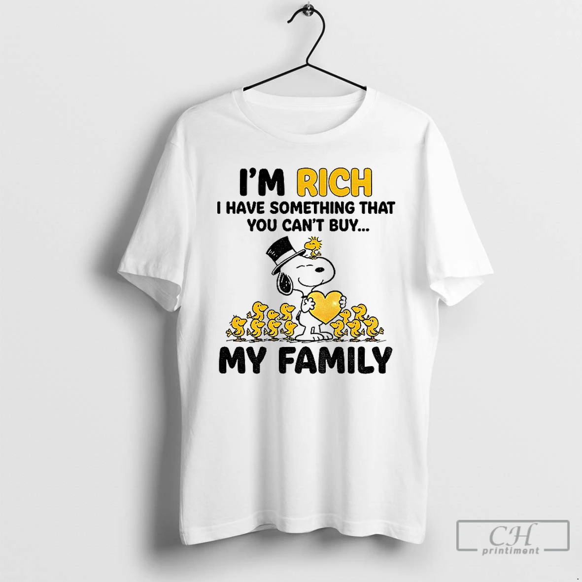 Classic Snoopy And Woodstock Im Rich I Have Something That You Cant Buy My Family T Shirts Sweater Hoodie