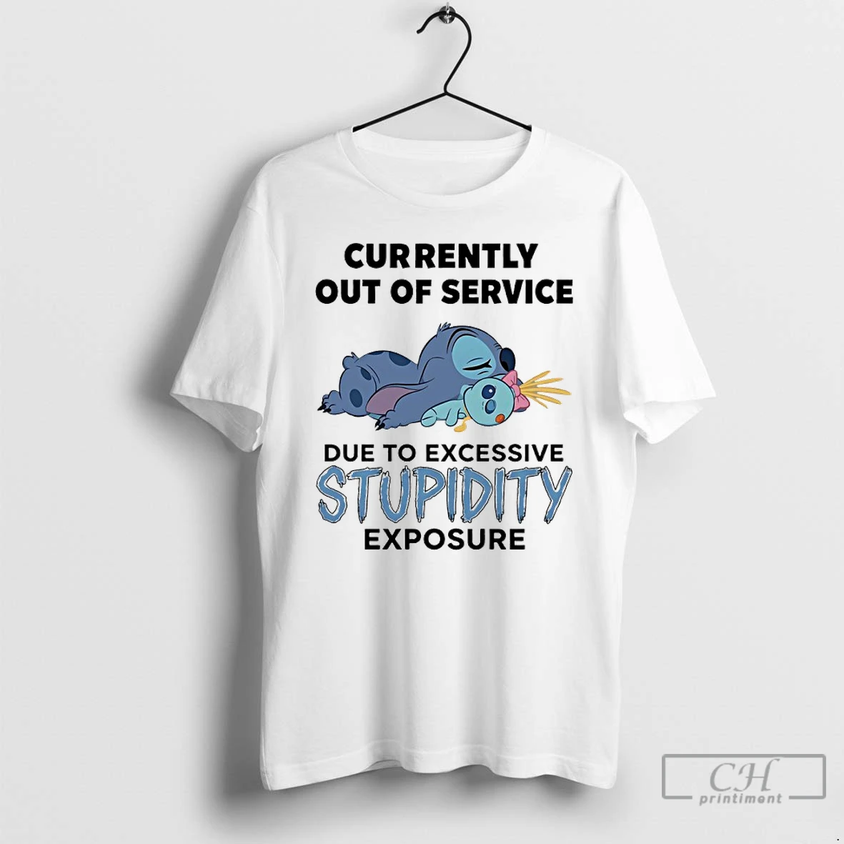 Classic Stitch And Scrump Currently Out Of Service Due To Excessive Stupidity Exposure T Shirts Sweater Hoodie