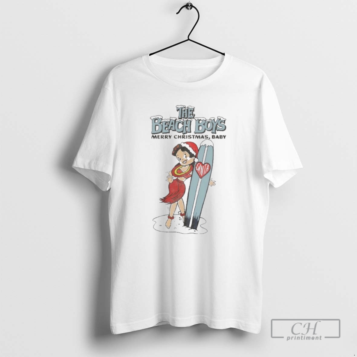 Classic The Beach Boys Merry Christmas Baby Santa Hula Surf Shirt Sweater