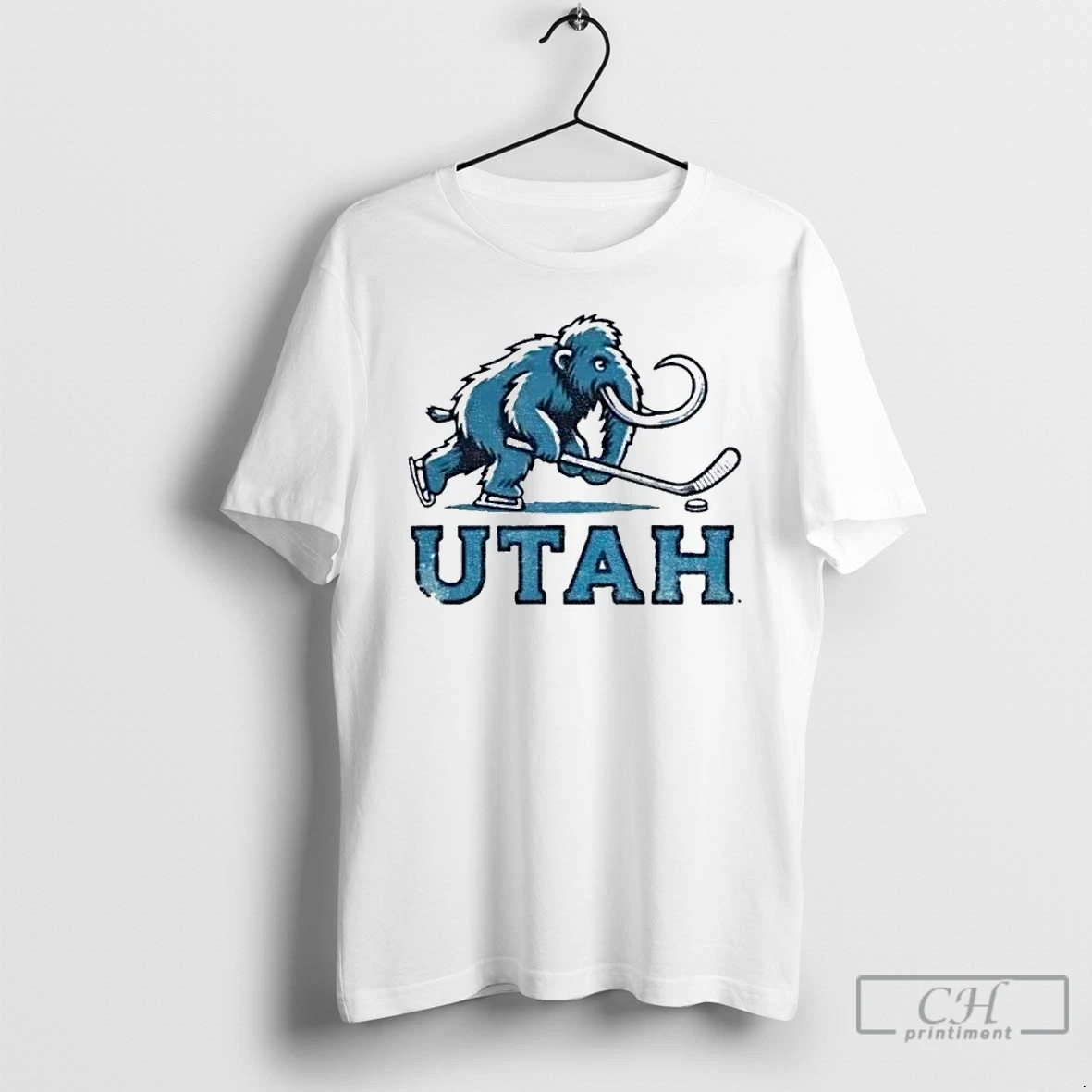 Classic Utah Mammoth Hockey Nhl Mascot Logo T Shirts Sweater Hoodie