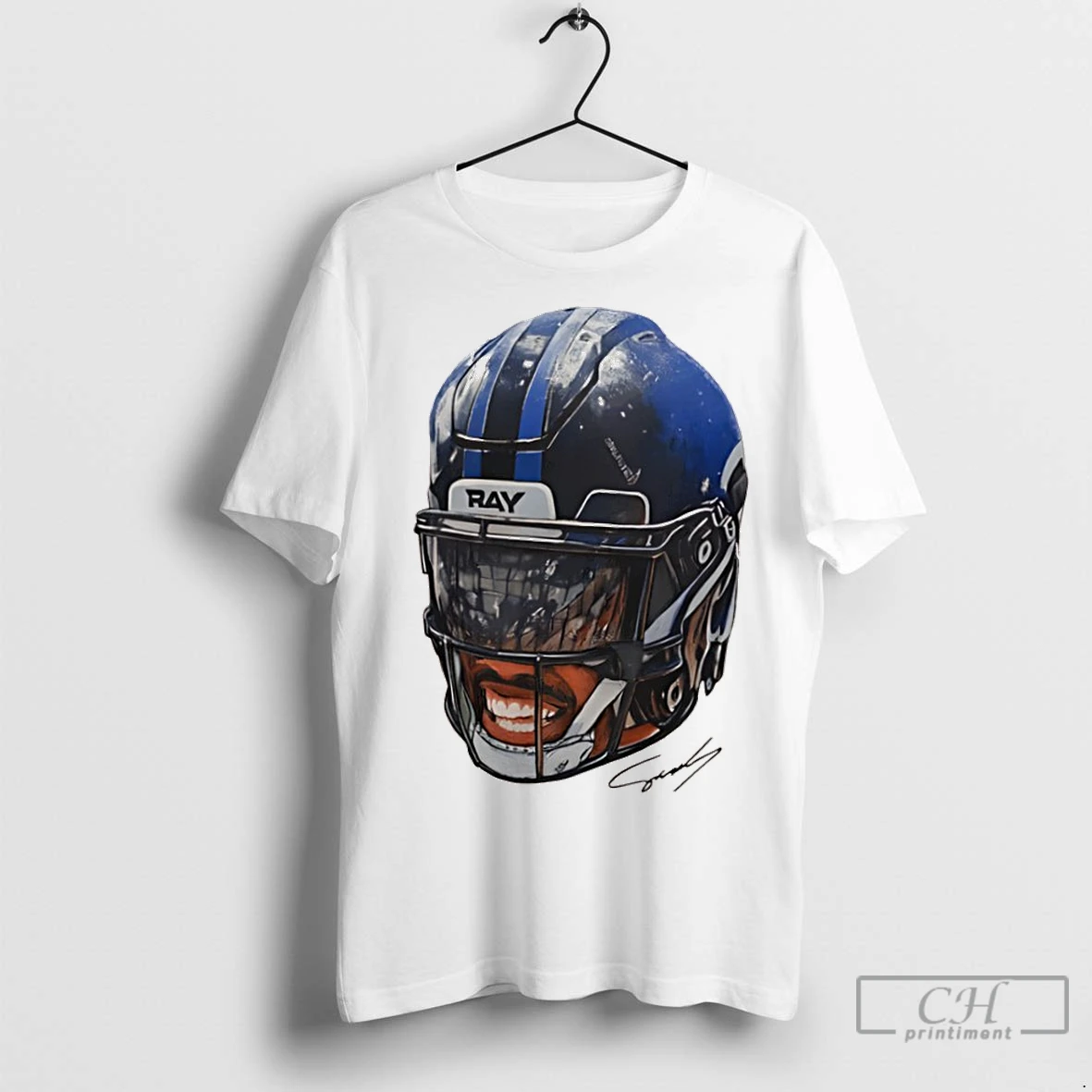 Classic Zay Flowers Heart Helmet Signature T Shirt