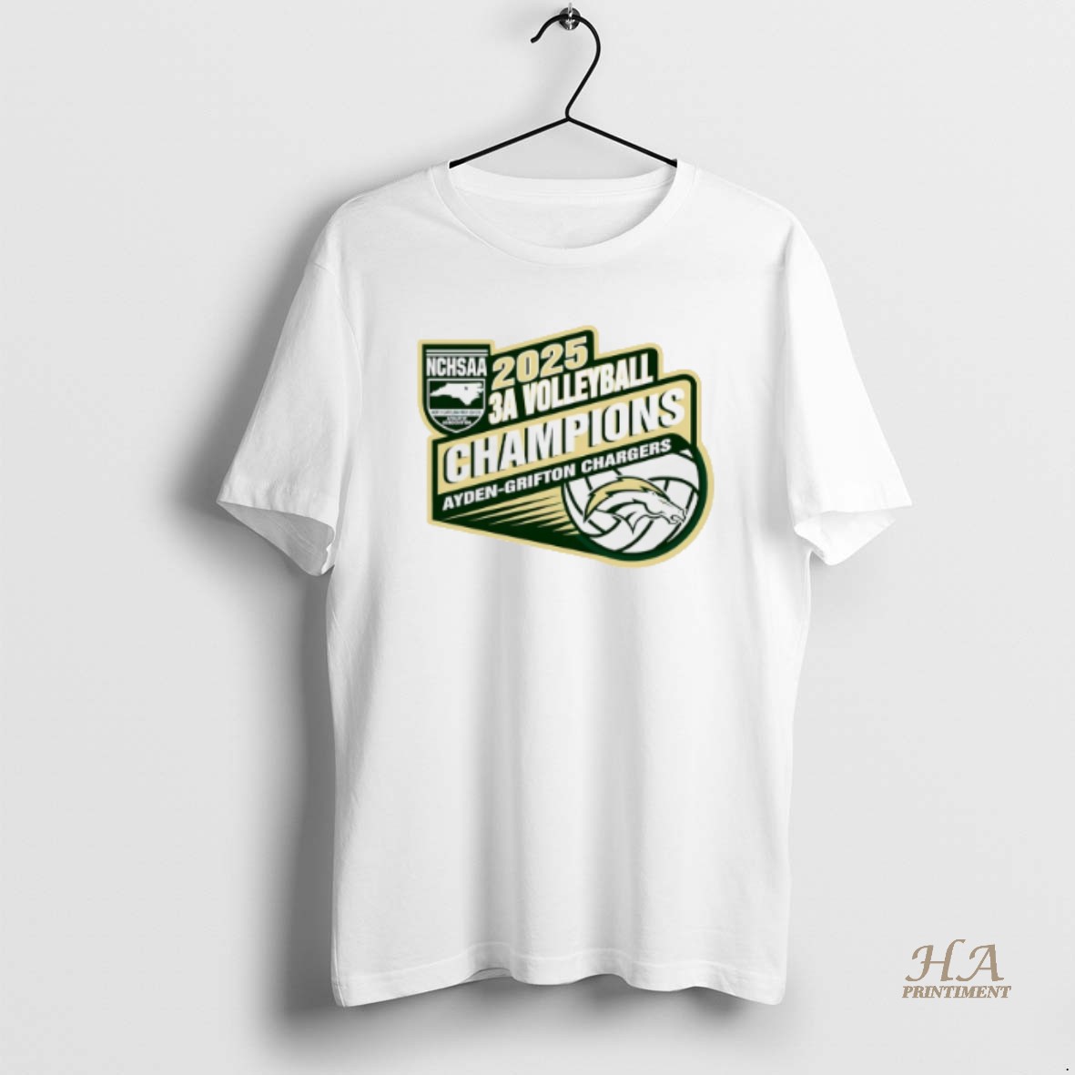Official 2025 Ayden Grifton Chargers Nchsaa 3a Volleyball Champions T Shirt