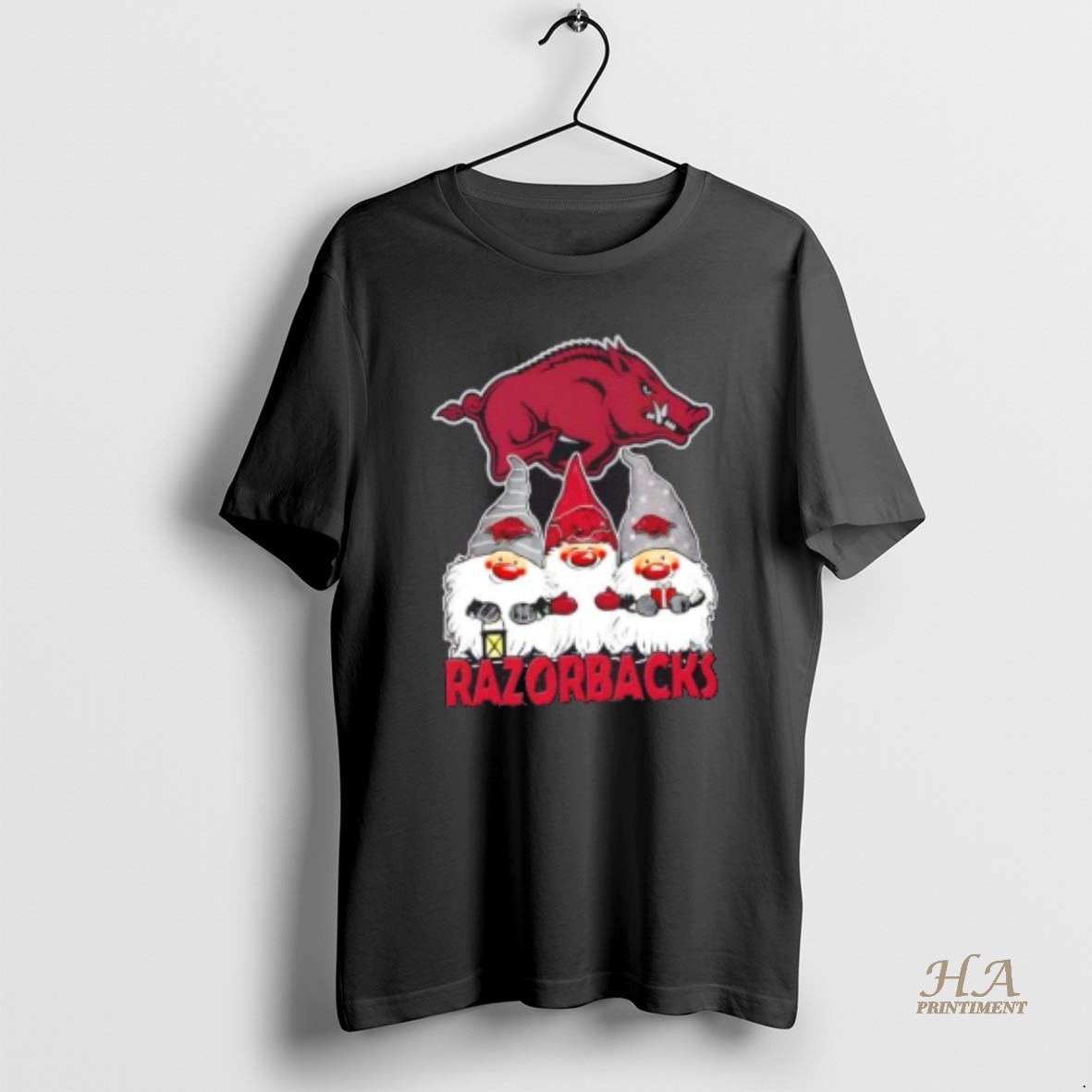 Official Arkansas Razorbacks X Gnomes Xmas Christmas T Shirt