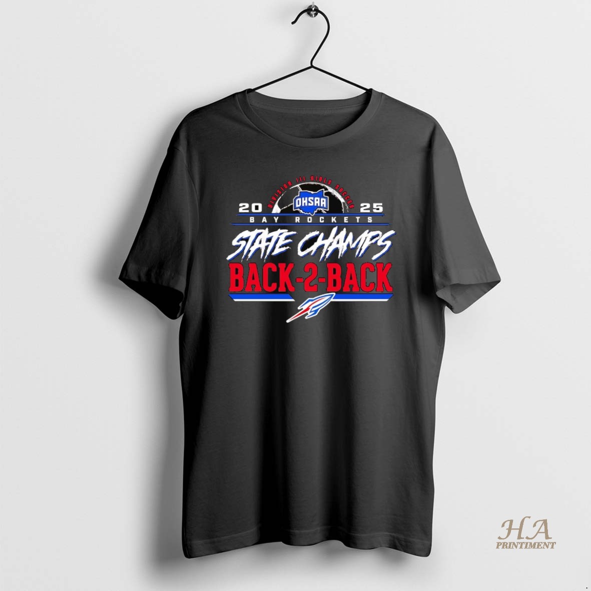 Official Bay Rockets Back To Back Ohsaa Division Iii Girls Soccer State Champions 2025 T Shirt