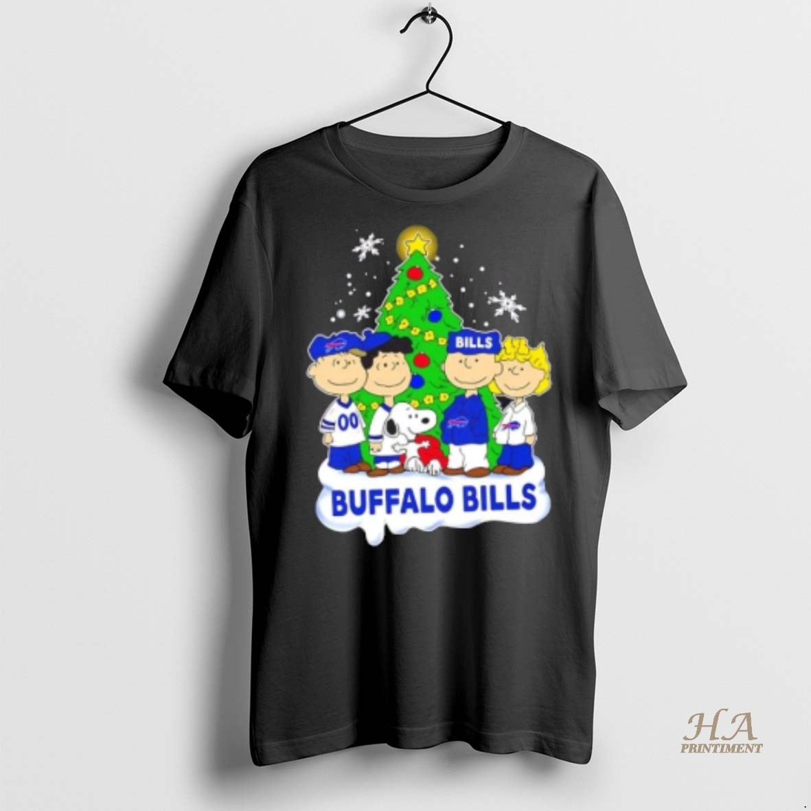 Official Buffalo Bills X Peanuts Snoopy And Friends Christmas Tree Shirt Hoodie