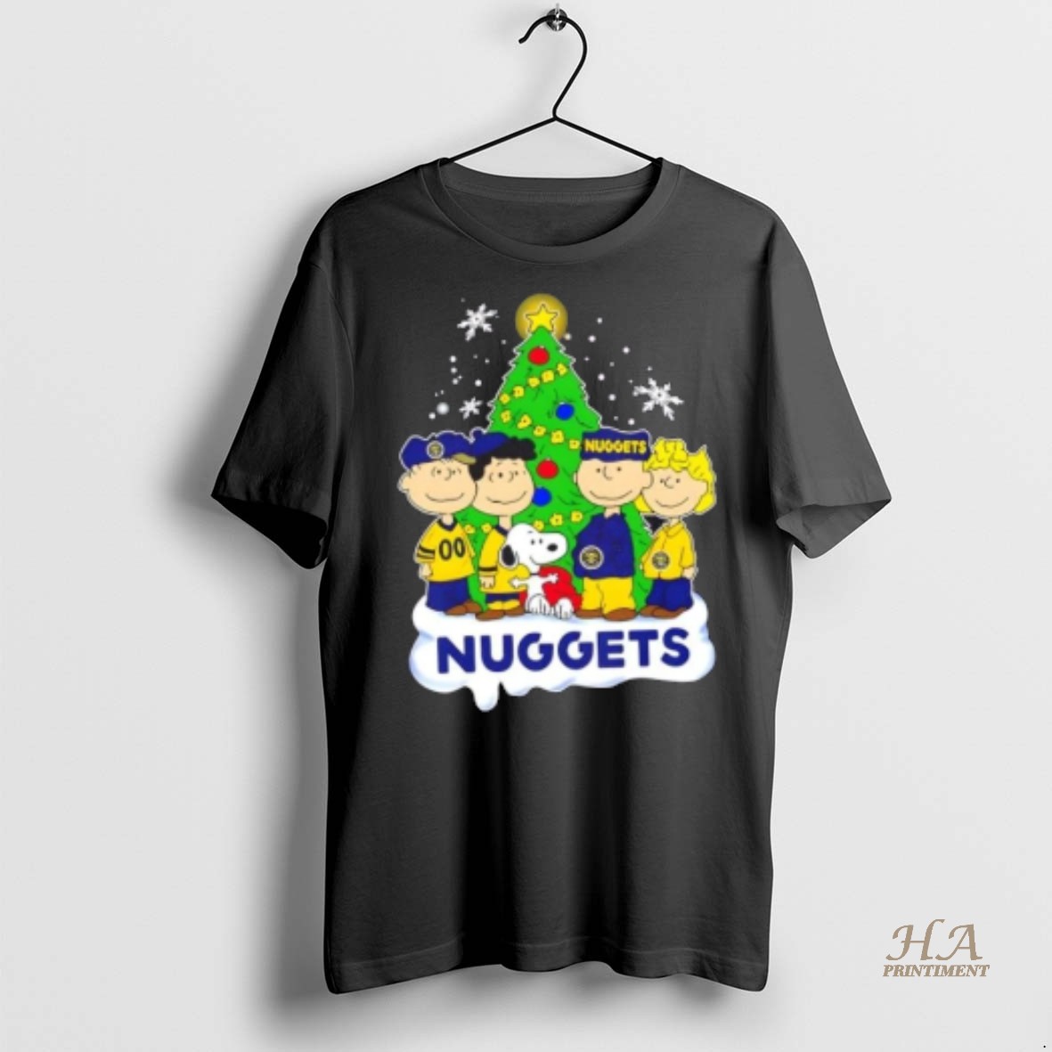 Official Denver Nuggets X Peanuts Snoopy And Friends Christmas Tree Shirt Hoodie