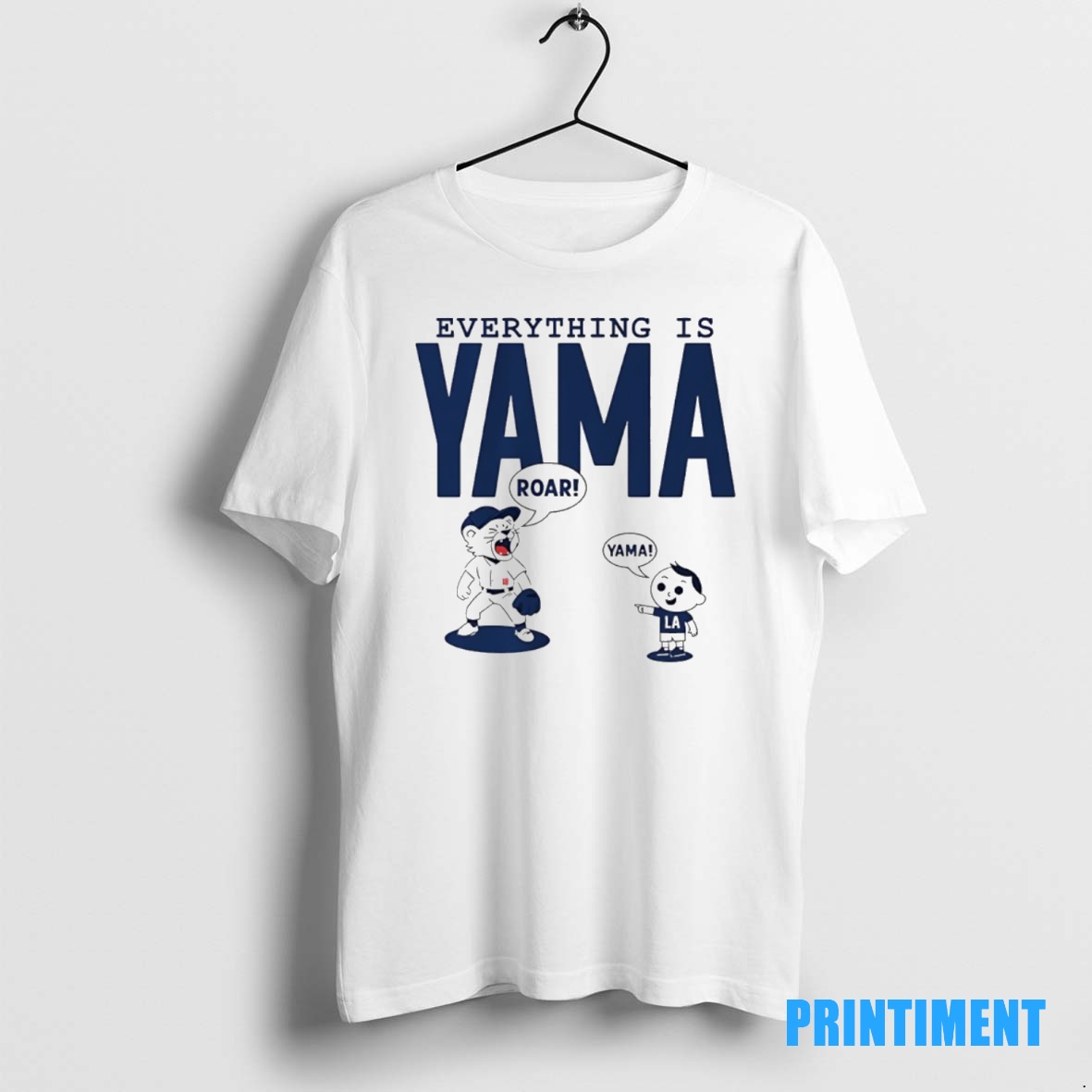 Official Dodgers Yoshinobu Yamamoto Everything Is Yama Mascot Cartoon Tee Sweater Hoodie