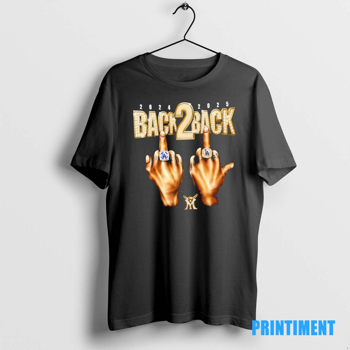 Official Funny Dodgers 2024 2025 Back To Back Champs Rings Tee Sweater Hoodie