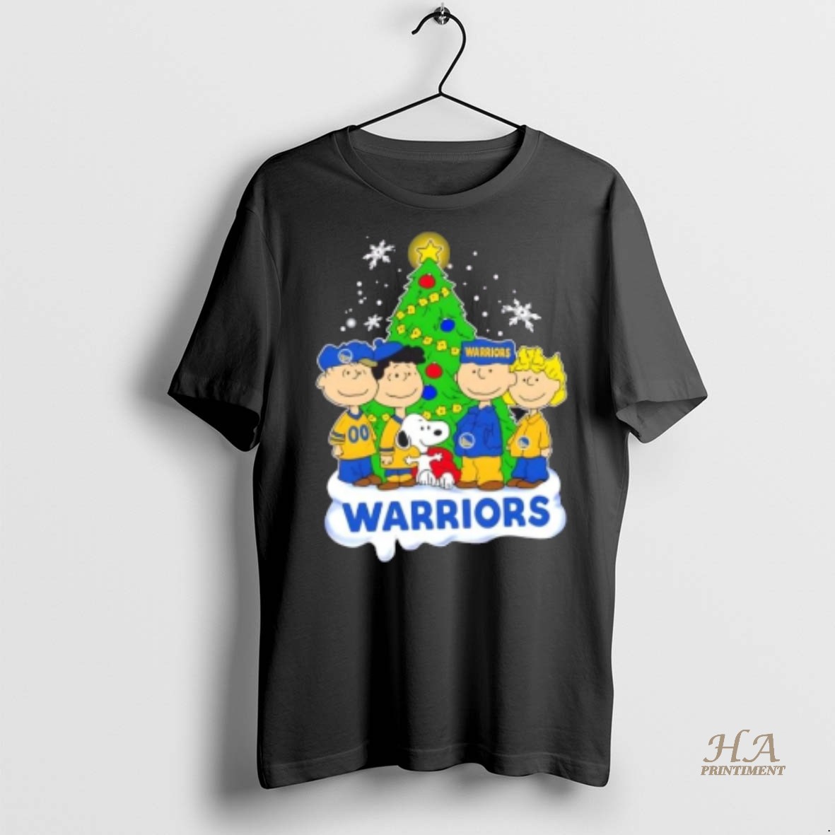 Official Golden State Warriors X Peanuts Snoopy And Friends Christmas Tree Shirt Hoodie