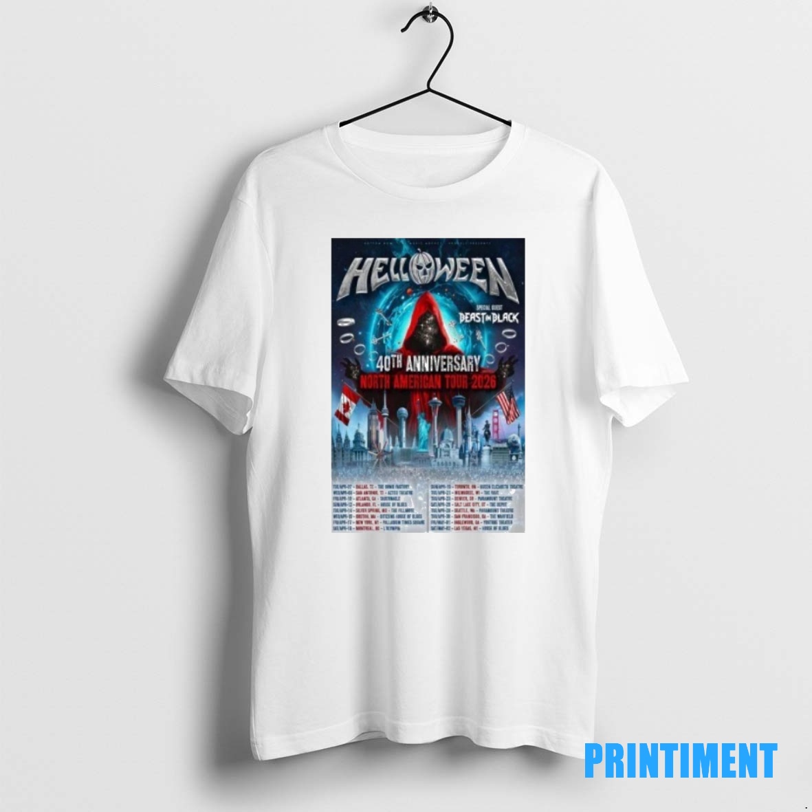 Official Helloween 40th Anniversary North American Tour 2026 Tee Sweater Hoodie