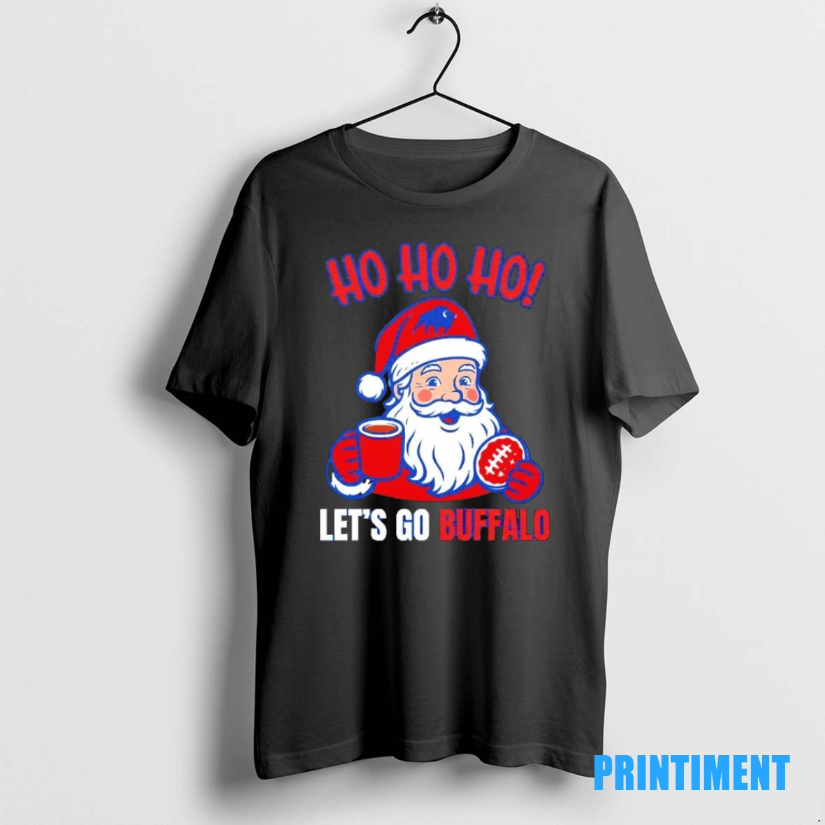Official Ho Ho Ho Lets Go Buffalo Bills Football Santa Christmas Tee Sweater Hoodie