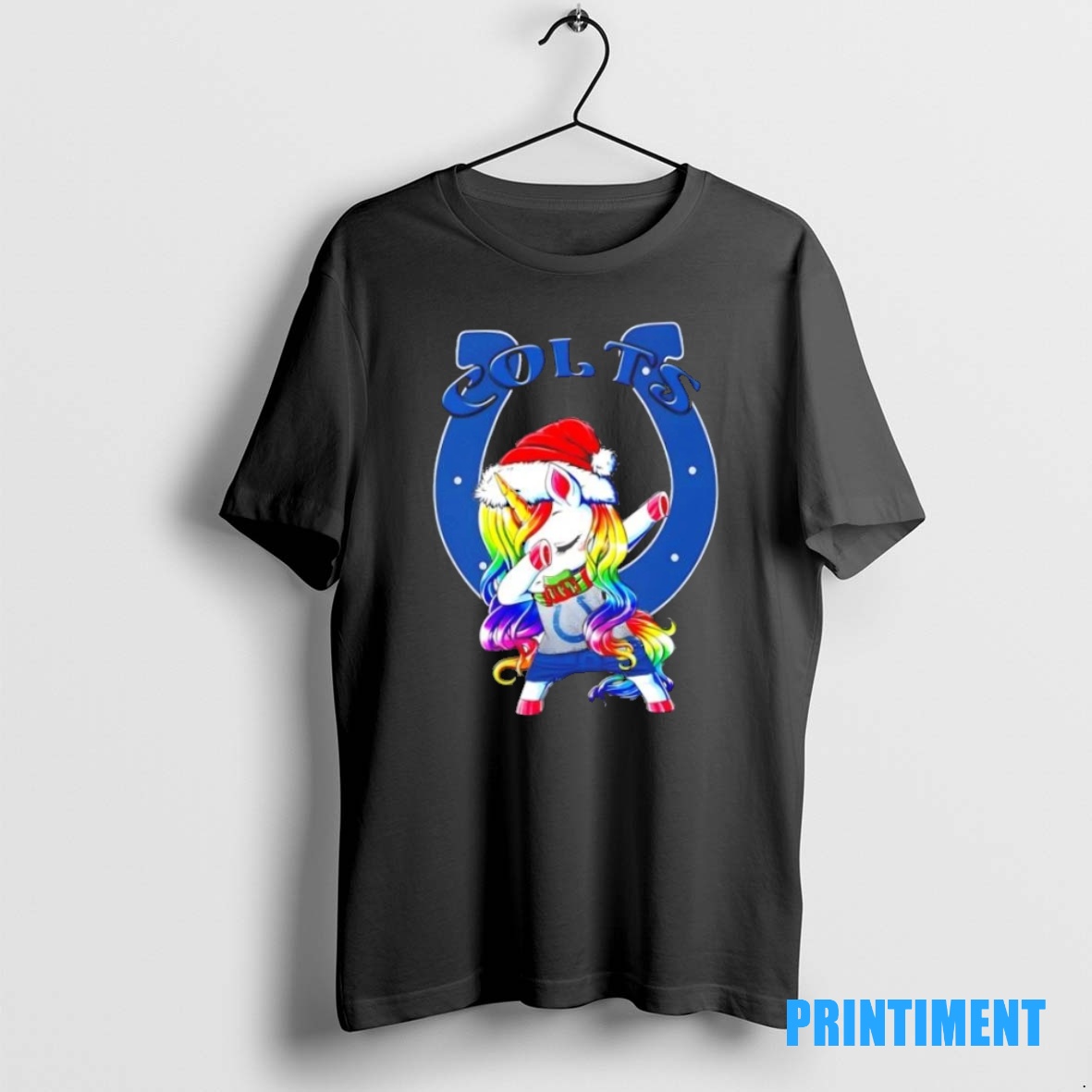 Official Indianapolis Colts X Unicorn Santa Hat Dabbing Merry Christmas Tee Sweater Hoodie