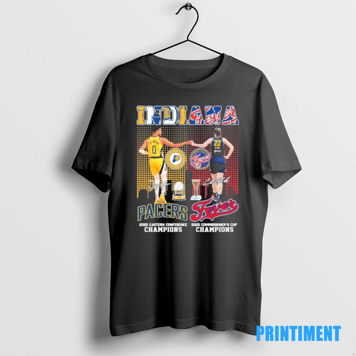 Official Indianapolis Pacers 2025 Conference Champions And Indiana Fever 2025 Commissioners Cup Champions Tee Sweater Hoodie