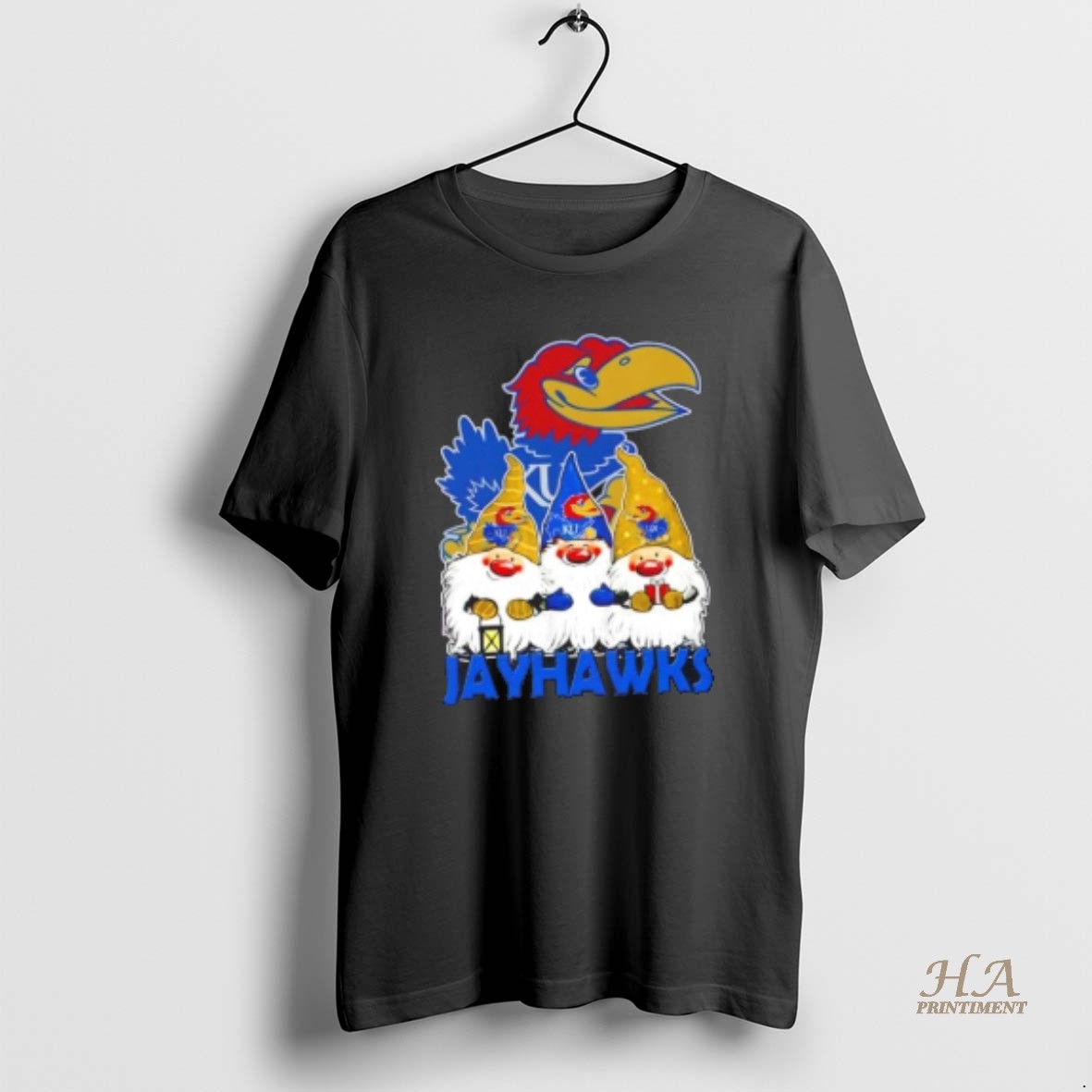 Official Kansas Jayhawks X Gnomes Xmas Christmas T Shirt