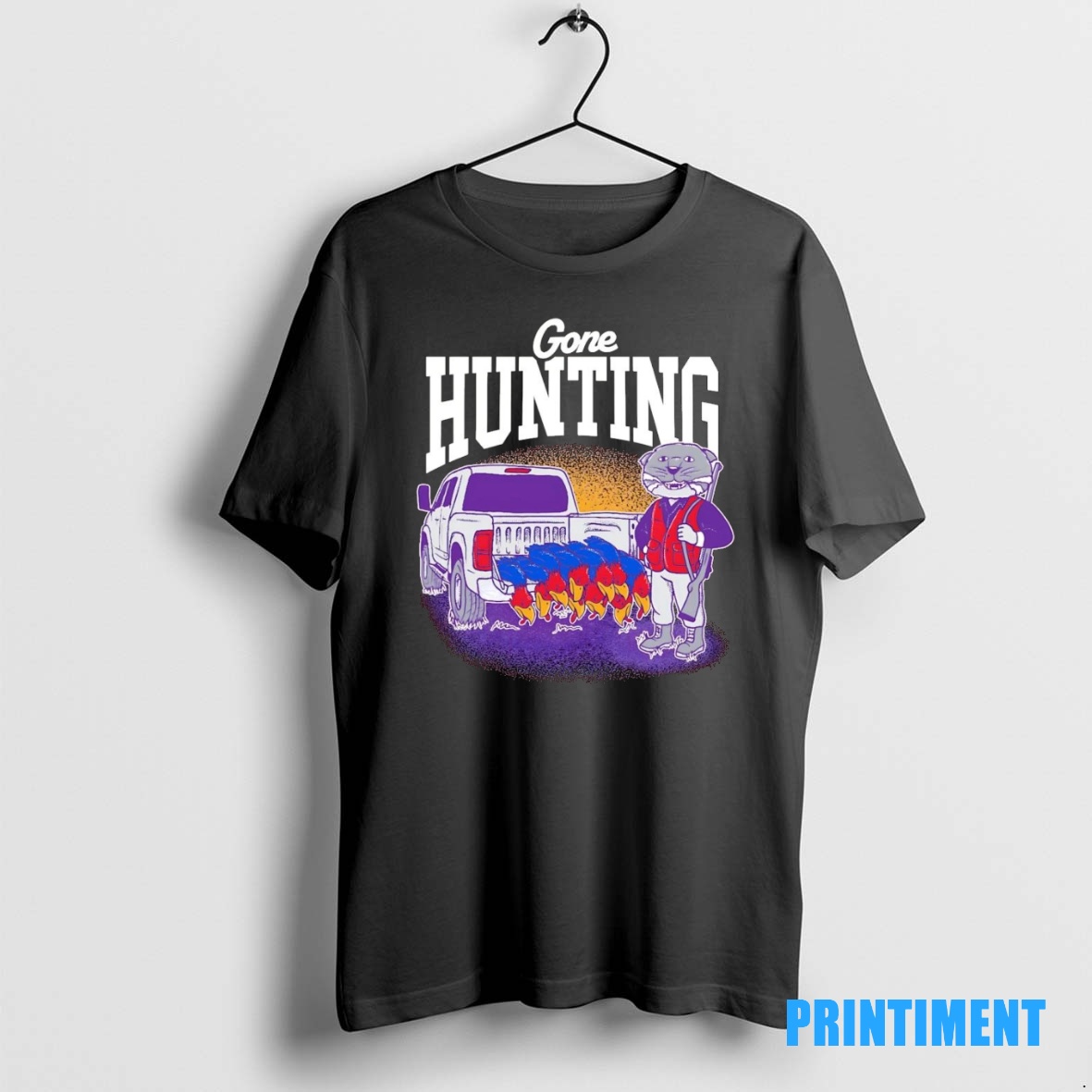 Official Kansas State Wildcats Gone Hunting Tee Sweater Hoodie