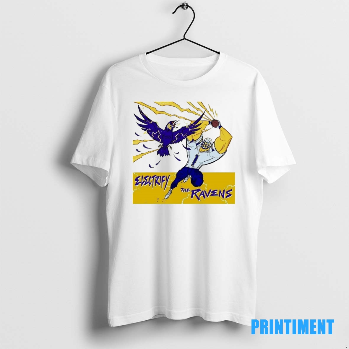 Official La Chargers Quentin Johnston Electrify The Ravens Tee Sweater Hoodie