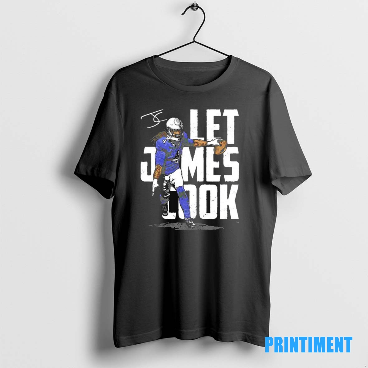 Official Let James Cook Buffalo Bills Vintage Graphic Tee Sweater Hoodie