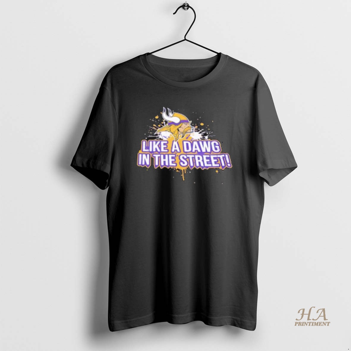 Official Like A Dawg In The Street Minnesota Vikings T Shirt