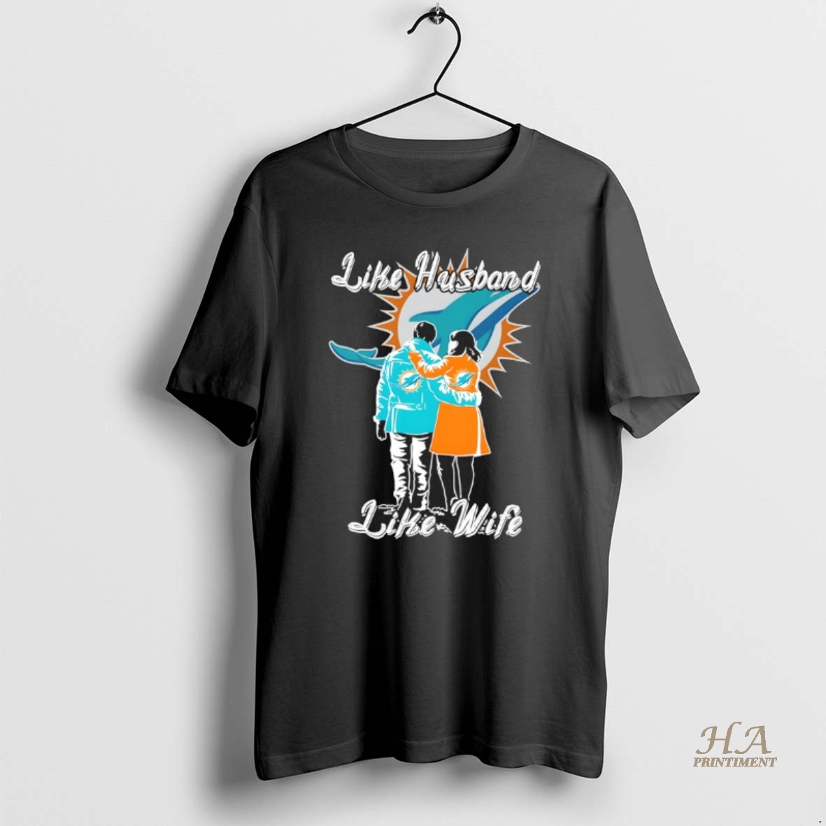 Official Like Husband Like Wife Like Miami Dolphins T Shirt