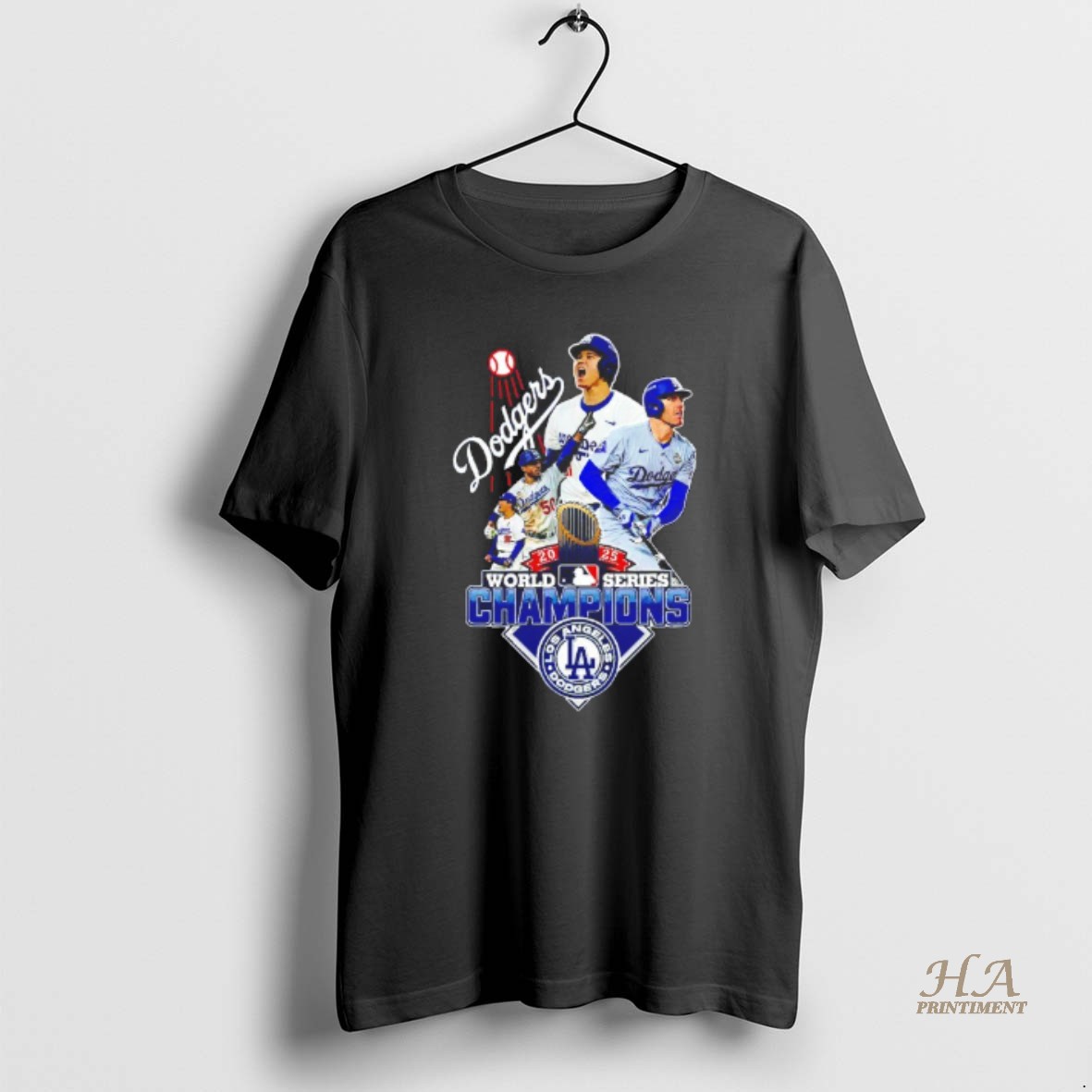 Official Los Angeles Dodgers Players 2025 Mlb World Series Champions Blackshirt T Shirt