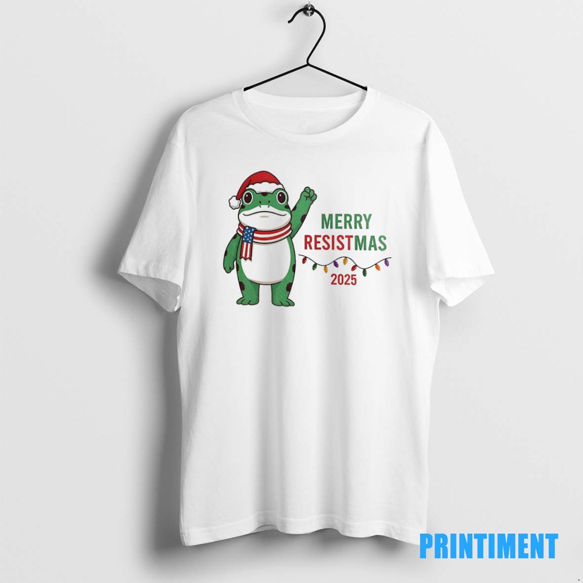 Official Merry Resistmas Portland Frog Santa Hat Merry Christmas 2025 Tee Sweater Hoodie
