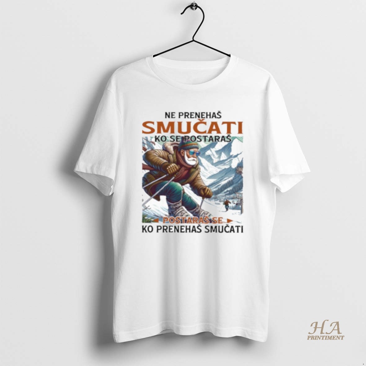 Official Ne Prenehas Smucati Ko Se Postaras Postara Se Ko Prenehamo Smucati T Shirt