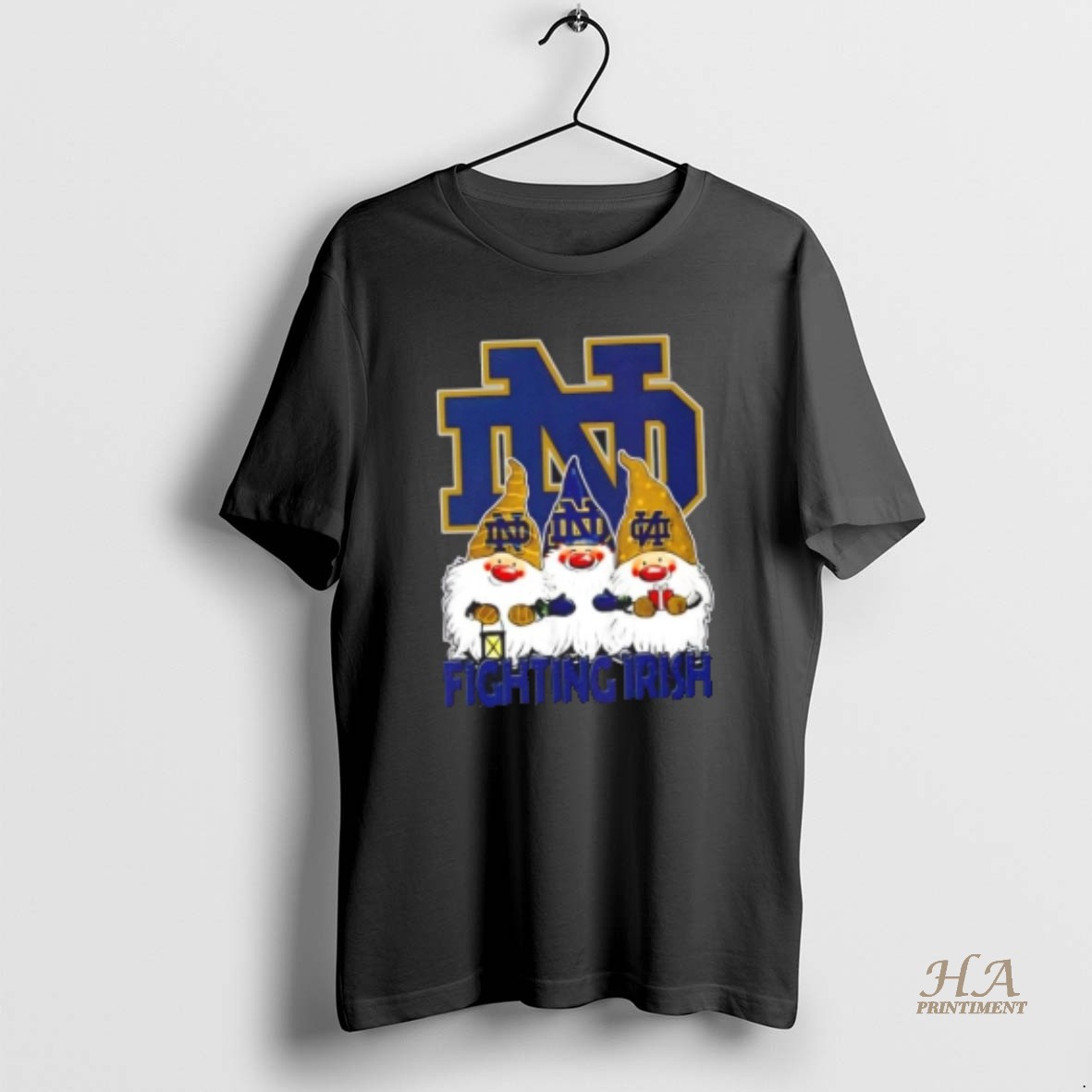 Official Notre Dame Fighting Irish X Gnomes Xmas Christmas T Shirt