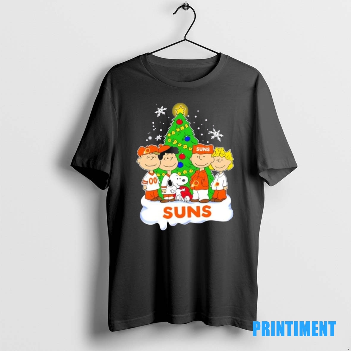 Official Phoenix Suns X Peanuts Snoopy And Friends Christmas Tree Tee Sweater Hoodie