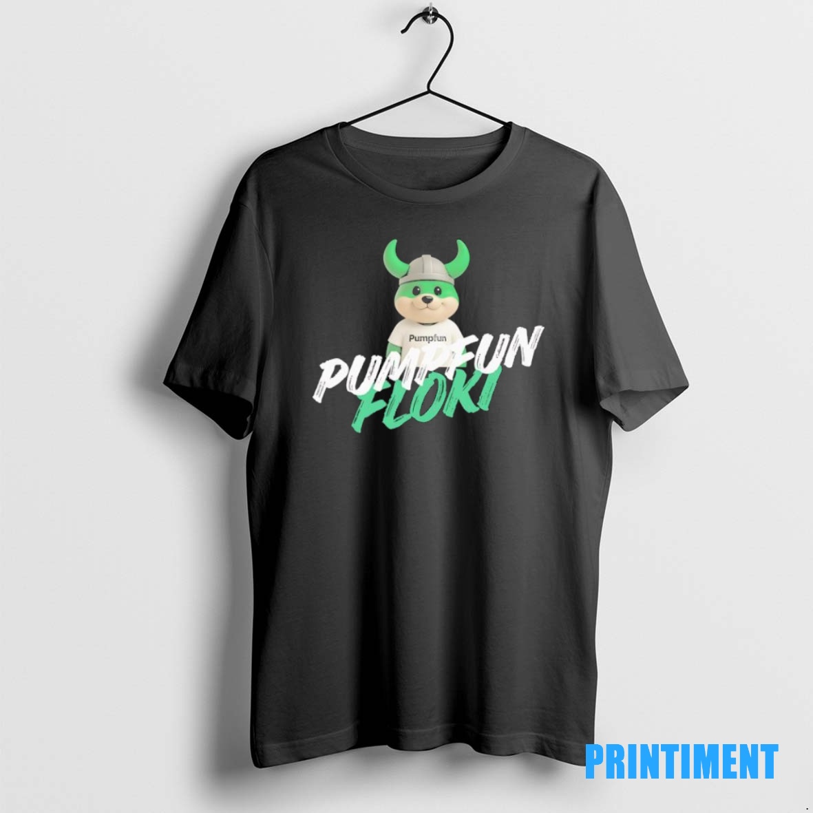 Official Pumpfun Floki Viking Helmet Graphic Tee Sweater Hoodie