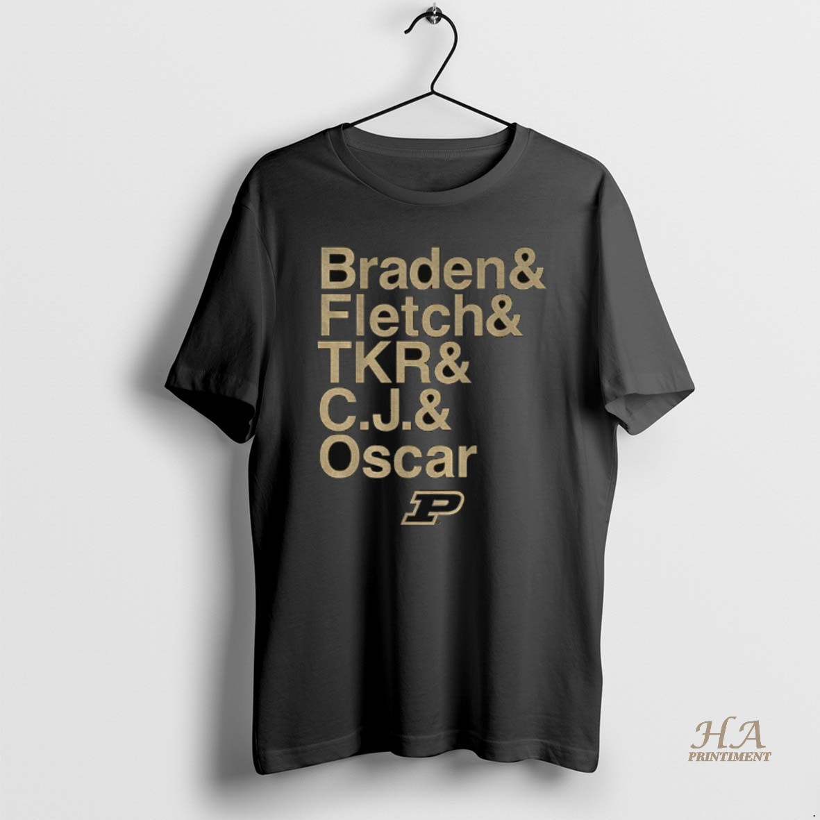 Official Purdue Boilermakers Basketball Ampersand Stars 2025 26 Braden Fletch Tkr C Shirt