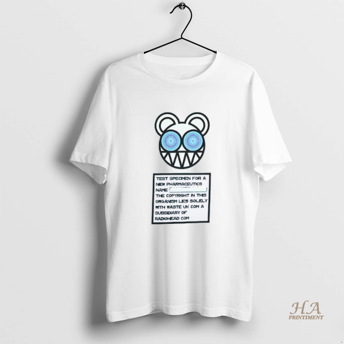 Official Radiohead Test Specimen For A New Pharmaceutics Cyan T Shirt