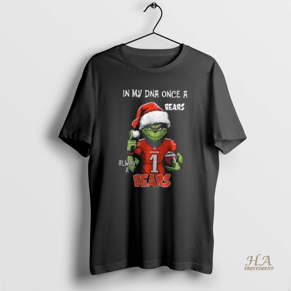 Official Santa Grinch In My Dna Once A Bears Alway A Chicago Bears Christmas Two Sided Shirt