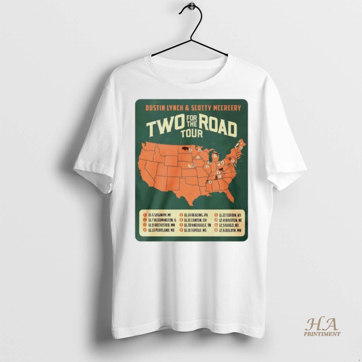 Official Scotty Mccreery And Dustin Lynch Two For The Road Tour 2025 Shirt Hoodie