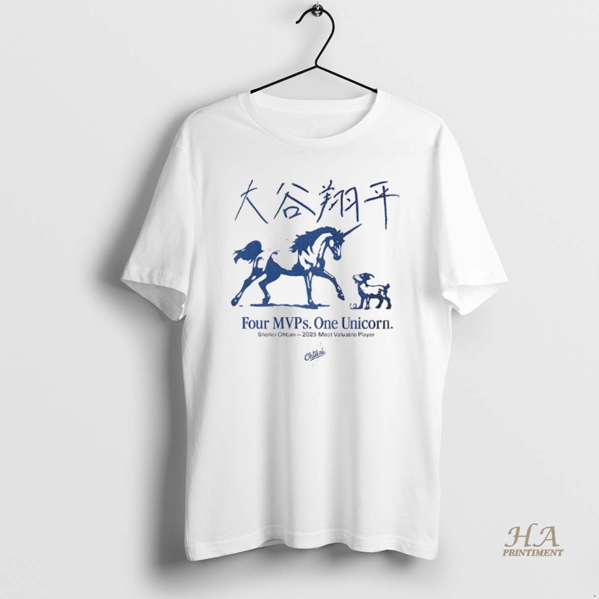 Official Shohei Ohtani Los Angeles Dodgers Mlb Four Mvps One Unicorn Shirt