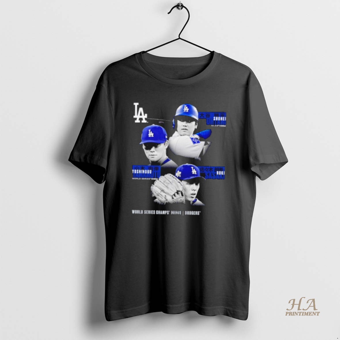 Official Shohei Ohtani Yoshinobu Yamamoto Roki Sasaki Los Angeles Dodgers 2025 World Series Champions Historic Performances Shirt