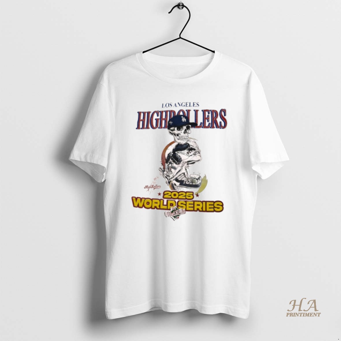 Official Skeleton Los Angeles Highrollers World Series 2025 Shirt
