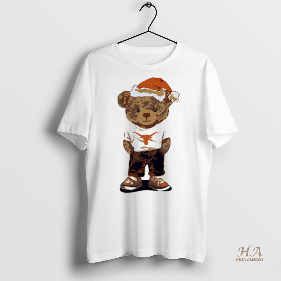 Official Texas Longhorns Santa Hat Bear Teddy Shirt Hoodie