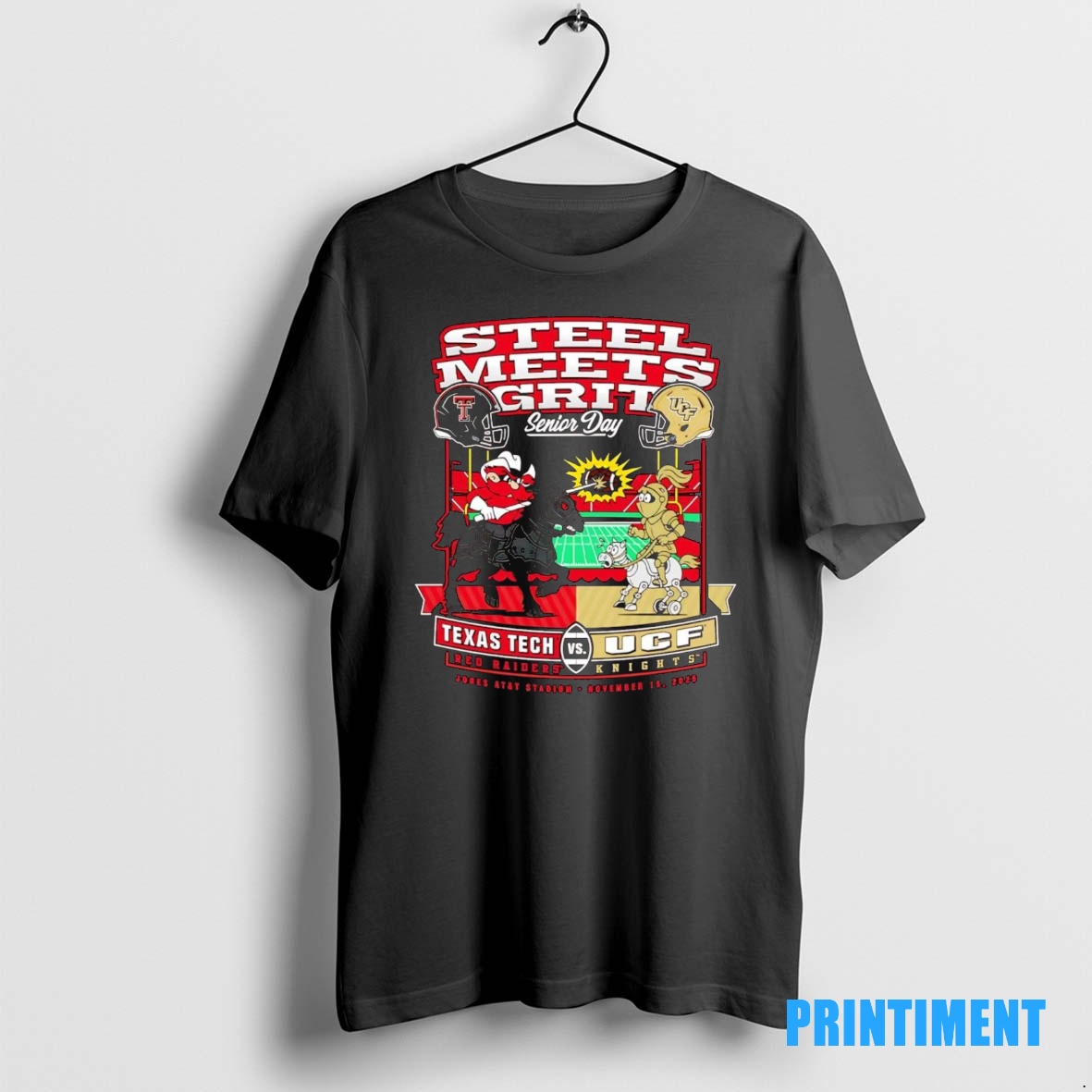 Official Texas Tech Red Raiders Vs Ucf Knights Steel Meets Grit Senior Day 2025 Tee Sweater Hoodie