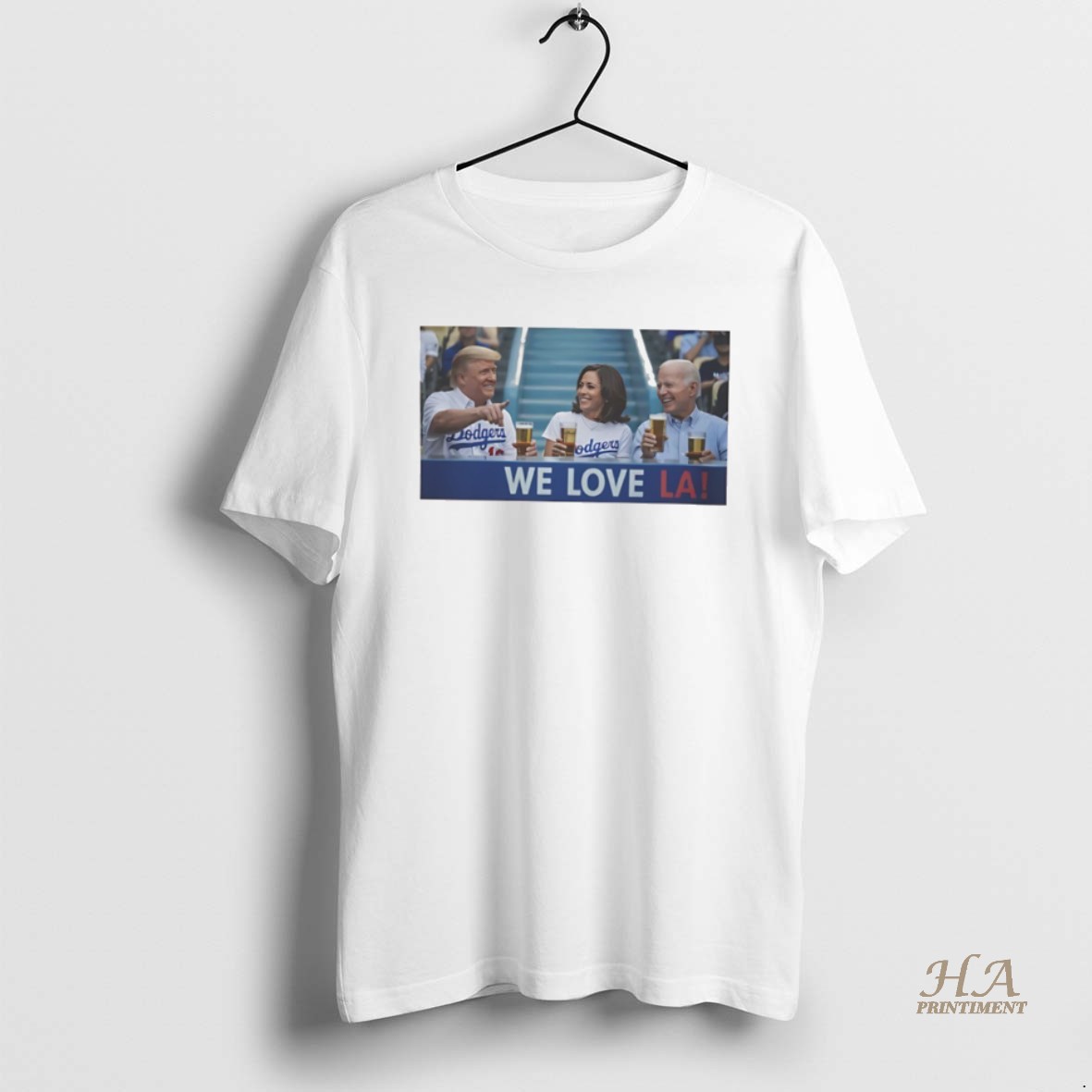 Official Trump Biden Kamala At Dodger Stadium We Love Los Angeles Dodgers Shirt