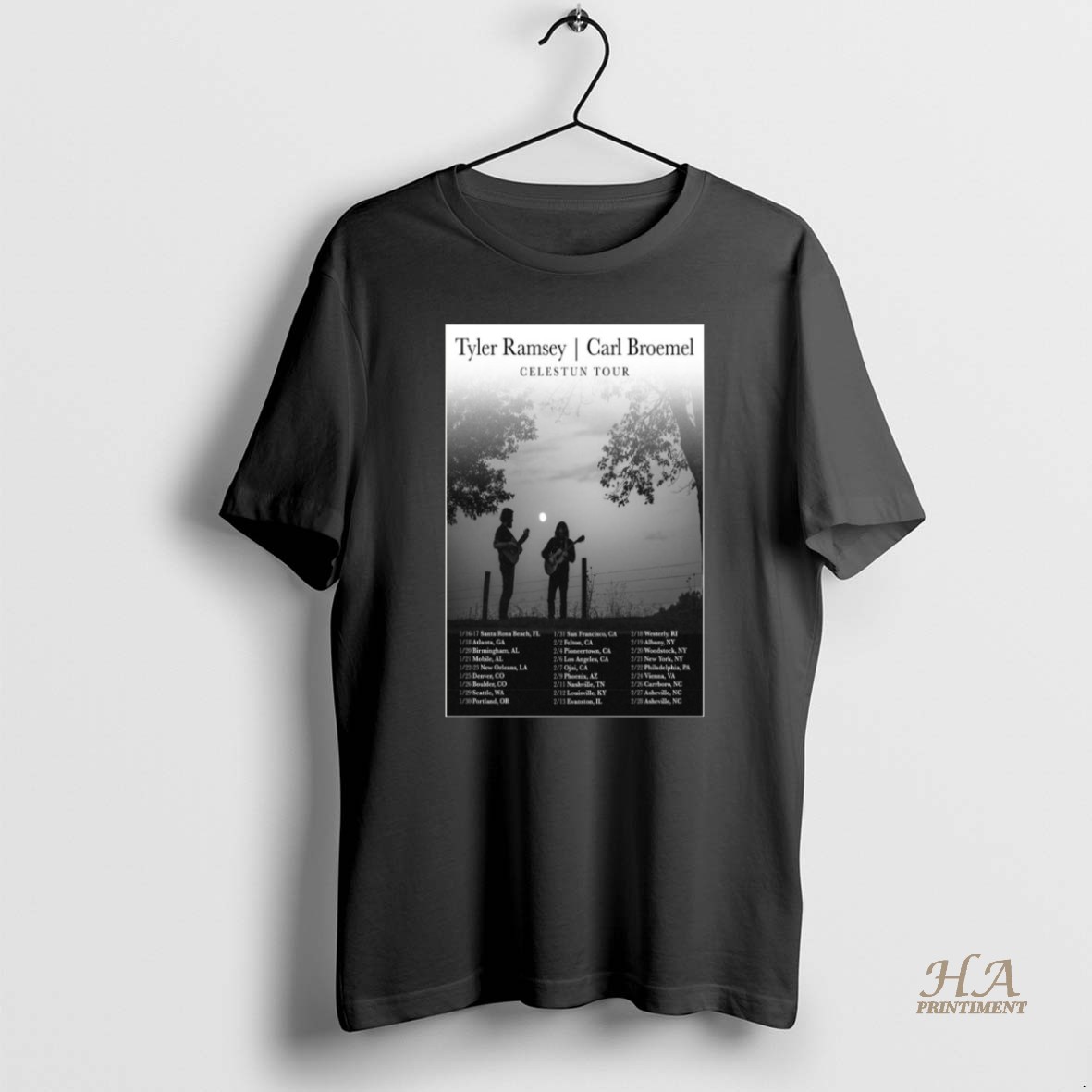 Official Tyler Ramsey Carl Broemel Celestun Tour 2026 T Shirt