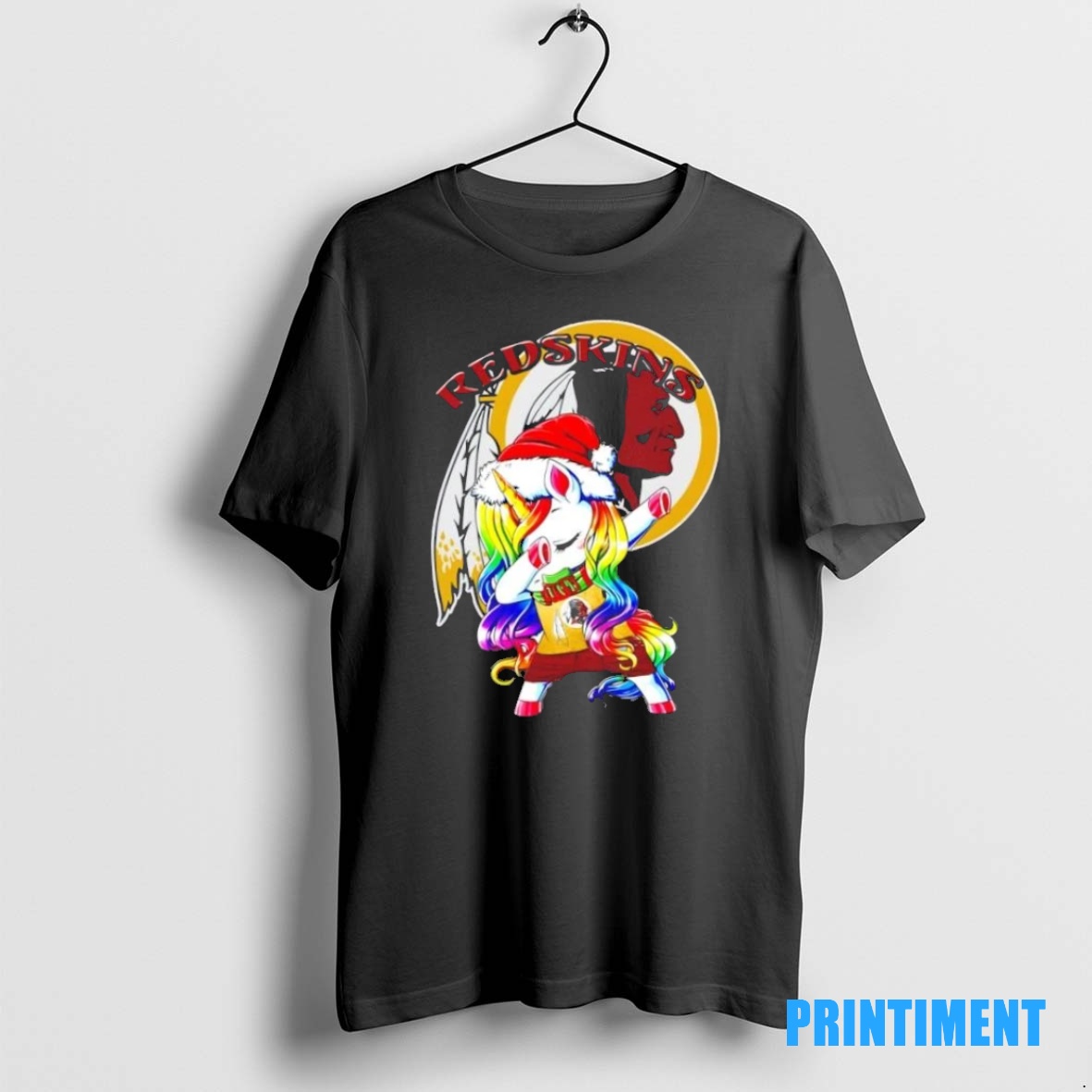 Official Washington Redskins X Unicorn Santa Hat Dabbing Merry Christmas Tee Sweater Hoodie