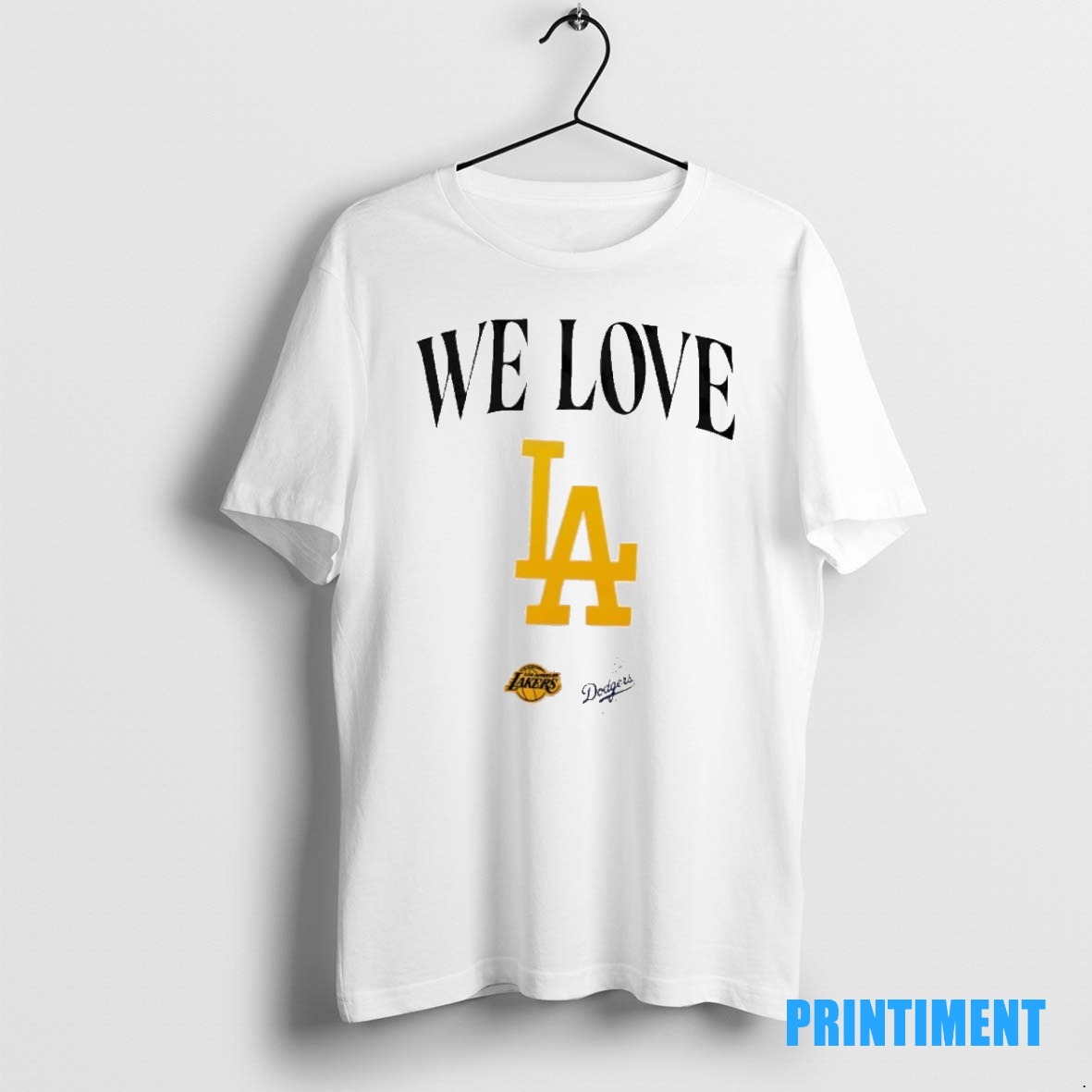 Official We Love La Los Angeles Dodgers And Los Angeles Lakers Tee Sweater Hoodie