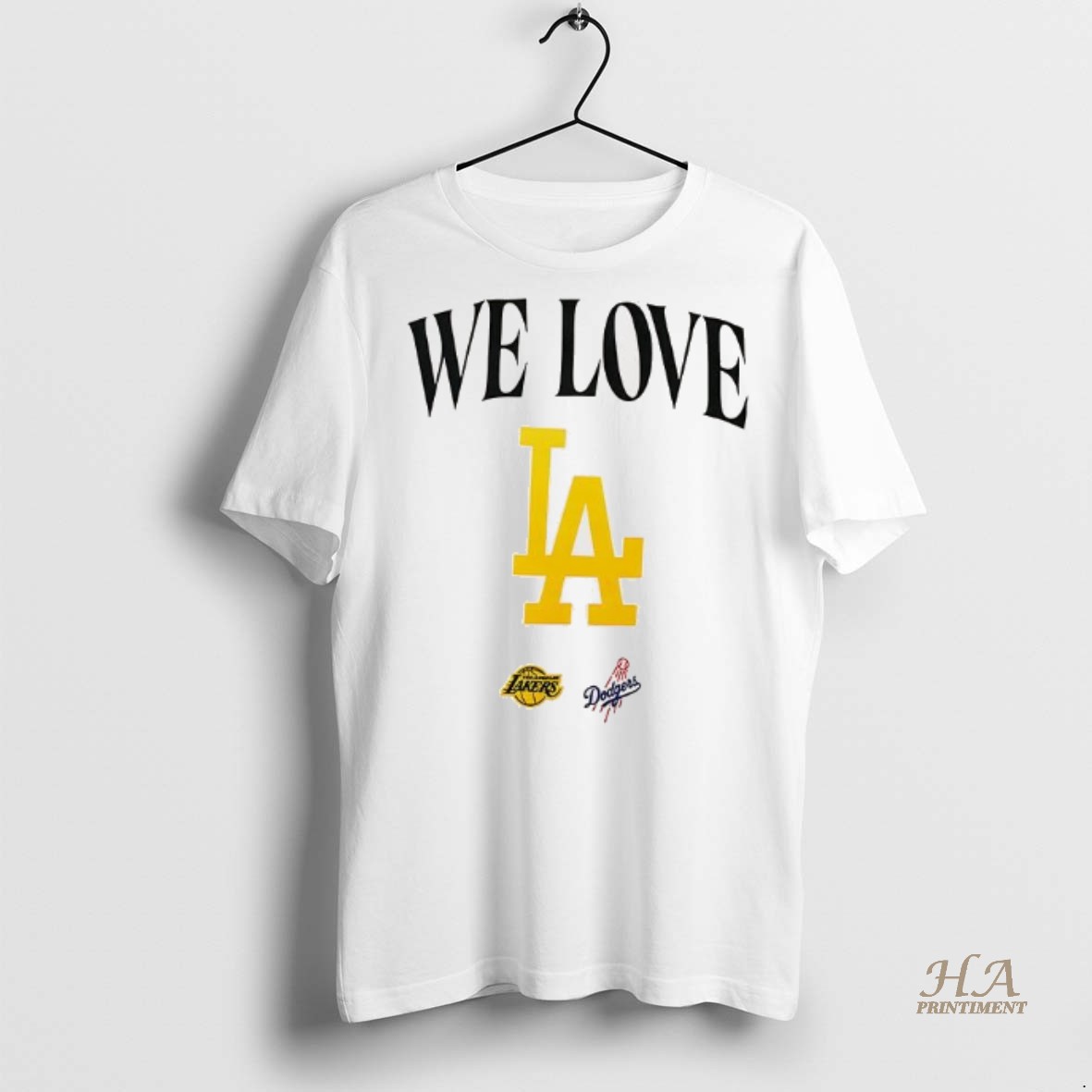 Official We Love Los Angeles Lakers And Los Angeles Dodgers Shirt Hoodie