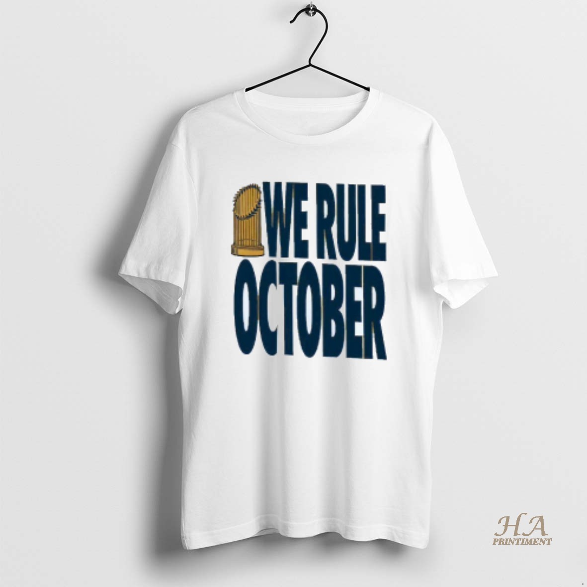 Official We Rule October Los Angeles Dodgers Mens White Tee T Shirt
